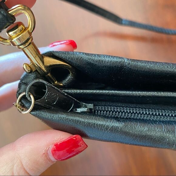 Holiday Fair 2 Pocket Purse w/ Braided Accent & Detachable Strap - Black & Gold - Picture 7 of 11